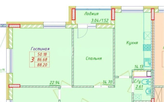 Продажа 3-комнатной квартиры, 88.2 м², ул. Казыбек би, дом  21 - Продажа  трехкомнатных квартир в Астане