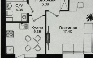 Продажа 1-комнатной квартиры, 38.12 м², ул. Нажимеденова, дом  5/1 - Продажа квартир в новостройках Астаны