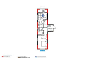 Продажа 2-комнатной квартиры, 46.39 м², ул. Тараз, дом  8/1 стр - Продажа квартир в новостройках Алматы