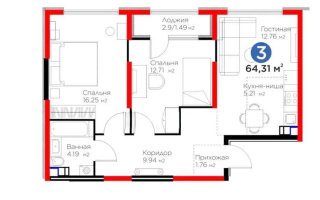 Продажа 3-комнатной квартиры, 64 м² - Продажа  трехкомнатных квартир в новостройках Алматы с фото - страница 4