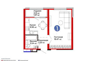 Продажа 1-комнатной квартиры, 34 м², ул. Хусейна бен Талала, дом  41 - Продажа квартир в Астане
