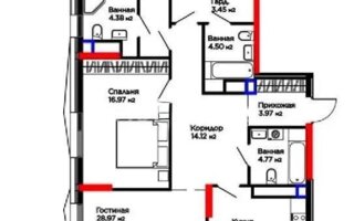 Продажа 4-комнатной квартиры, 130.51 м²
