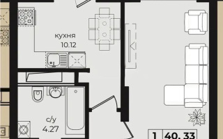 Продажа 1-комнатной квартиры, 40.33 м², ул. Анет баба, дом  4 - Продажа квартир в Астане с фото