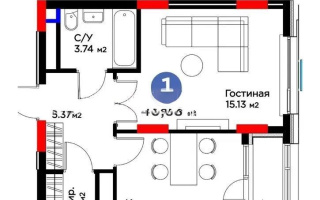 Продажа 1-комнатной квартиры, 40.63 м², пр. Аль-Фараби, дом  11 - Продажа  однокомнатных квартир в новостройках Астаны без посредников