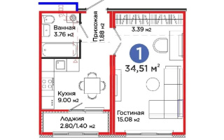 Продажа 1-комнатной квартиры, 35 м², ул. Мухамедханова, дом  41 - Продажа квартир в Астане