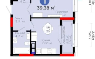 Продажа 1-комнатной квартиры, 39.38 м² - Продажа дач в Костанае