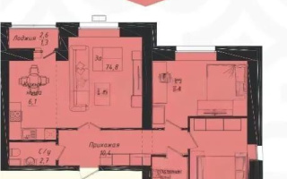 Продажа 3-комнатной квартиры, 74.8 м², ул. Толе би, дом  1 стр - Продажа квартир в Астане с фото