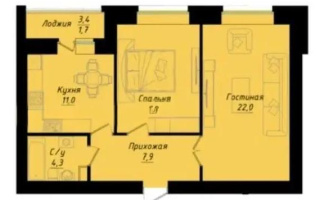 Продажа 2-комнатной квартиры, 61.4 м², ул. Толе би, дом  1 стр - Продажа квартир в Астане