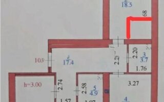 Продажа 3-комнатной квартиры, 91.4 м²