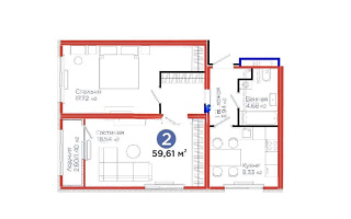 Продажа 2-комнатной квартиры, 59.61 м² - Продажа двухкомнатных квартир от собственников в Астане - страница 6