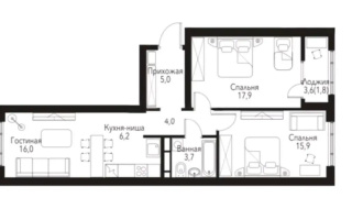 Продажа 3-комнатной квартиры, 72 м², ул. Рыскулова, дом  2б/1 - Продажа  трехкомнатных квартир в новостройках Алматы без посредников с фото