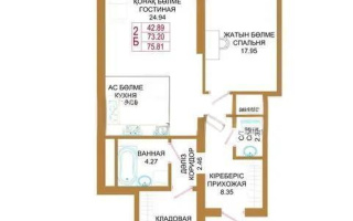 Продажа 2-комнатной квартиры, 76 м², ул. Аскарова, дом  1103 - Продажа квартир в новостройках Алматы без посредников