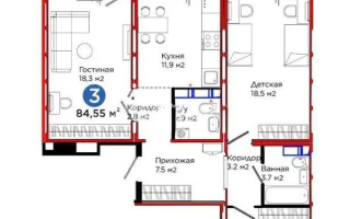 Продажа 3-комнатной квартиры, 84.55 м², ул. Е-103, дом  5а - Продажа квартир в Астане без посредников