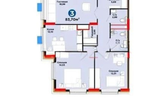Продажа 3-комнатной квартиры, 83.7 м² - Продажа трехкомнатных квартир в кирпичном доме в Казахстане - страница 3