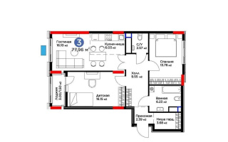 Продажа 3-комнатной квартиры, 78 м², ул. Е-915, дом  19 - Продажа  трехкомнатных квартир в Астане