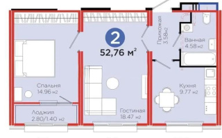 Продажа 2-комнатной квартиры, 53 м², пр. Улы Дала, дом  14 - Продажа квартир в Астане