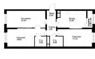 Продажа 3-комнатной квартиры, 88.71 м², ул. Толе би, дом  290/1 - Продажа квартир в Казахстане