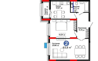 Продажа 2-комнатной квартиры, 63.8 м² - Продажа квартир в новостройках Астаны без посредников - страница 83