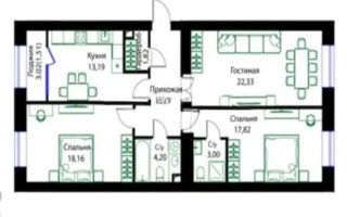 Продажа 3-комнатной квартиры, 92 м², ул. Жошы хана, дом  12/3 - Продажа  трехкомнатных квартир в Астане