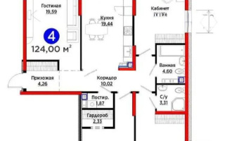 Продажа 4-комнатной квартиры, 124 м², ул. Бекхожина, дом  15а - Продажа  четырехкомнатных квартир в новостройках Алматы без посредников с фото