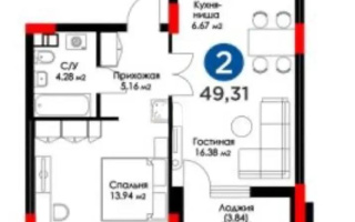 Продажа 2-комнатной квартиры, 49.31 м², ул. Е-669, дом  4 - Продажа квартир в Астане без посредников с фото