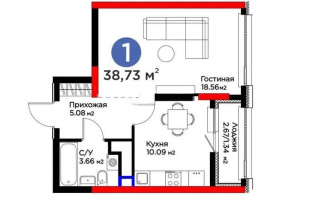 Продажа 1-комнатной квартиры, 38.73 м² - Продажа квартир в Карагандинской области
