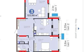 Продажа 3-комнатной квартиры, 124 м², ул. Рыскулова, дом  3 - Продажа  трехкомнатных квартир в Астане