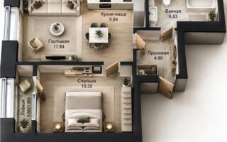 Продажа 2-комнатной квартиры, 53 м²