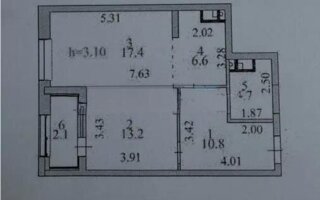 Продажа 2-комнатной квартиры, 55 м²