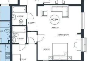 Продажа 3-комнатной квартиры, 90.39 м², ул. Сейдимбека, дом  102 стр - Продажа  трехкомнатных квартир в новостройках Алматы без посредников