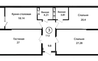 Продажа 3-комнатной квартиры, 112 м², ул. Розыбакиева, дом  320 - Продажа  трехкомнатных квартир в Алматы