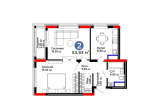 Продажа 2-комнатной квартиры, 54 м², ул. Мухаммед Али Джинна, дом  5 - Продажа  двухкомнатных квартир в Астане с фото