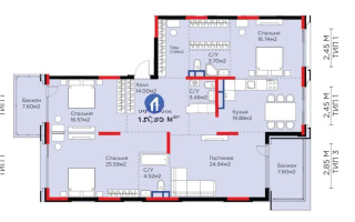 Продажа 4-комнатной квартиры, 151.95 м², ул. Култобе, дом  1/22 - Продажа квартир в Наурызбайском р-не Алматы