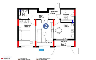 Продажа 2-комнатной квартиры, 60.81 м², ул. Бухар жырау, дом  33 - Продажа  двухкомнатных квартир в Астане без посредников