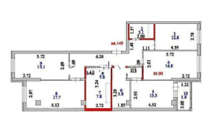 Продажа 4-комнатной квартиры, 116.6 м², ул. Бухар жырау, дом  32 - Продажа  четырехкомнатных квартир в Астане