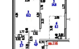 Продажа 2-комнатной квартиры, 46 м²