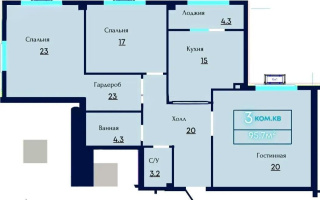 Продажа 3-комнатной квартиры, 95 м², ул. Жандосова, дом  108/1 - Продажа  трехкомнатных квартир в новостройках Алматы с фото