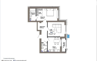 Продажа 2-комнатной квартиры, 72.27 м², ул. Е-899, дом  5/1 - Продажа квартир в Астане