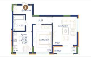 Продажа 2-комнатной квартиры, 58 м², ул. Байтурсынова, дом  16 стр - Продажа квартир в Астане