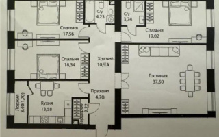 Продажа 4-комнатной квартиры, 133.57 м², ул. Жошы хана, дом  12/3 - Продажа квартир в Астане