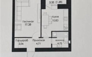 Продажа 1-комнатной квартиры, 41.41 м², пр. Мангилик Ел, дом  7 стр - Продажа  однокомнатных квартир в Астане