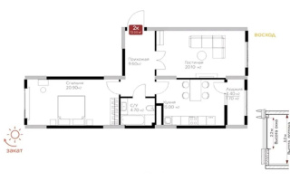 Продажа 2-комнатной квартиры, 72 м², ул. Е-36, дом  5 - Продажа  двухкомнатных квартир в Астане