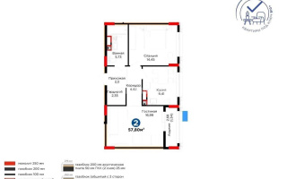 Продажа 2-комнатной квартиры, 58 м² - Продажа двухкомнатных квартир в р-не Нура Астаны