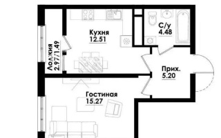 Продажа 1-комнатной квартиры, 39 м², ул. Симферопольская, дом  1/2 - Продажа  однокомнатных квартир в Алматы с фото