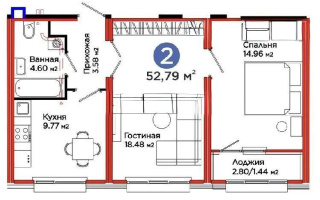Продажа 2-комнатной квартиры, 53 м², пр. Улы Дала, дом  14 стр - Продажа квартир в Астане