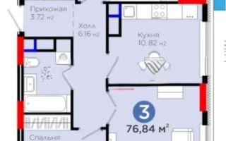 Продажа 3-комнатной квартиры, 76.84 м², ул. Е-796, дом  1 стр - Продажа  трехкомнатных квартир в новостройках Астаны
