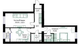 Продажа 2-комнатной квартиры, 73.85 м², ул. Жошы хана, дом  12/3 - Продажа  двухкомнатных квартир в новостройках Астаны без посредников