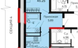 Продажа 2-комнатной квартиры, 44.9 м², ул. Е-429, дом  14 - Продажа  двухкомнатных квартир в Астане без посредников