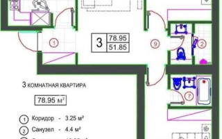 Продажа 3-комнатной квартиры, 78.95 м², ул. Шаймерденова, дом  3 стр - Продажа  трехкомнатных квартир в Астане