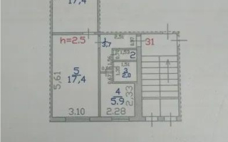 Продажа 2-комнатной квартиры, 47 м², ул. Карла Маркса, дом  50а - Продажа  двухкомнатных квартир в Шахтинске